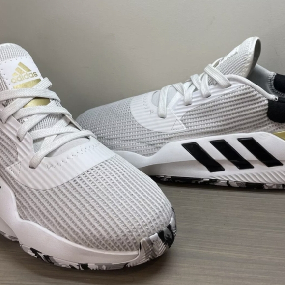 Adidas Pro Bounce White/Black Basketball Shoes Size 14 New MSRP $145 - Picture 3 of 8